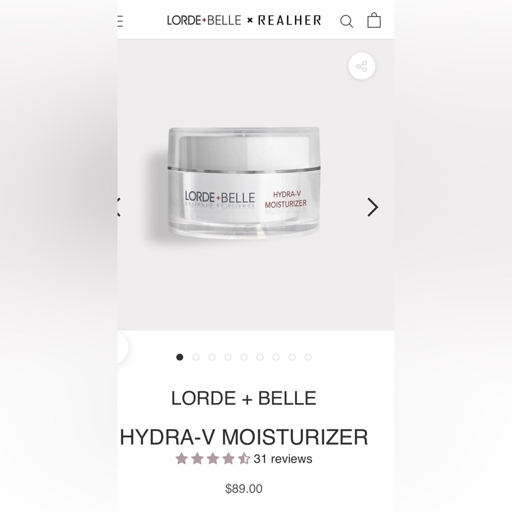 Lorde + Belle Hydra-V Moisturizer - Sleek White